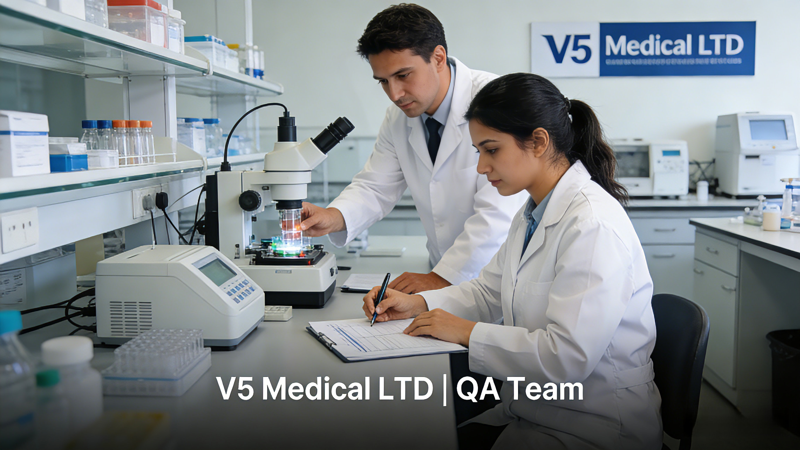 V5 Medical QA team conducting an on-site ISO 13485 factory audit